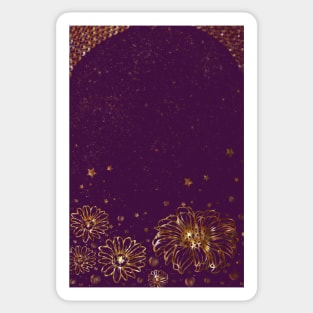 Purple gold Sticker